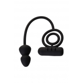 Чёрное эрекционное кольцо с вибропулькой и анальным хвостом - Erotist Adult Toys - в Тольятти купить с доставкой