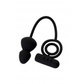 Чёрное эрекционное кольцо с вибростимулятором и анальным хвостом - Erotist Adult Toys - в Тольятти купить с доставкой