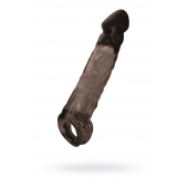 Чёрная насадка на пенис Tс подхватом - 19,5 см. - ToyFa - в Тольятти купить с доставкой