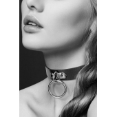 Узенький ошейник из полиуретана с кольцом - Bijoux Pour Toi - купить с доставкой в Тольятти