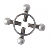 Серебристые зажимы для сосков на винтах - ToyFa - купить с доставкой в Тольятти