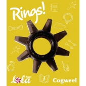 Чёрное эрекционное кольцо Rings Cogweel - Lola Games - в Тольятти купить с доставкой