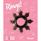 Чёрное эрекционное кольцо Rings Gear - Lola Games - в Тольятти купить с доставкой