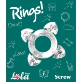 Прозрачное эрекционное кольцо Rings Screw - Lola Games - в Тольятти купить с доставкой