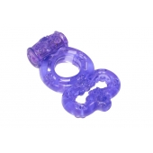 Фиолетовое эрекционное кольцо Rings Treadle с подхватом - Lola Games - в Тольятти купить с доставкой