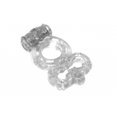 Прозрачное эрекционное кольцо Rings Treadle с подхватом - Lola Games - в Тольятти купить с доставкой