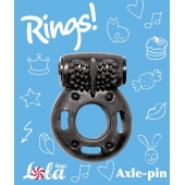 Черное эрекционное кольцо с вибрацией Rings Axle-pin - Lola Games - в Тольятти купить с доставкой