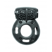 Черное эрекционное кольцо с вибрацией Rings Axle-pin - Lola Games - в Тольятти купить с доставкой