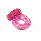 Розовое эрекционное кольцо с вибрацией Rings Axle-pin - Lola Games - в Тольятти купить с доставкой