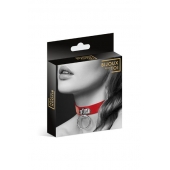 Красный узенький чокер с кольцом - Bijoux Pour Toi - купить с доставкой в Тольятти