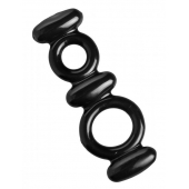 Двойное эрекционное кольцо Dual Stretch To Fit Cock and Ball Ring - XR Brands - в Тольятти купить с доставкой