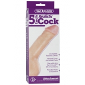 Насадка-реалистик для трусиков Vac-U-Lock 5  Realistic - 12,7 см. - Doc Johnson - купить с доставкой в Тольятти