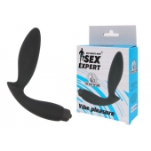 Чёрный вибростимулятор простаты Sex Expert Vibe Pleasure - Sex Expert - в Тольятти купить с доставкой