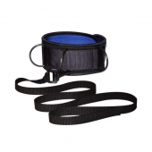 Чёрно-синий неопреновый ошейник с поводком - Sitabella - купить с доставкой в Тольятти