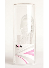 Прозрачная гелевая насадка с клиторальным отростком - 13 см. - Toyfa Basic - в Тольятти купить с доставкой