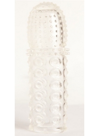 Прозрачная закрытая гелевая насадка - 13,5 см. - Toyfa Basic - в Тольятти купить с доставкой