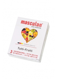 Жёлтые презервативы Masculan Ultra Tutti-Frutti с фруктовым ароматом - 3 шт. - Masculan - купить с доставкой в Тольятти