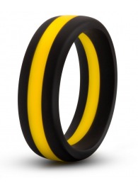 Черно-желтое силиконовое эрекционное кольцо Silicone Go Pro Cock Ring - Blush Novelties - в Тольятти купить с доставкой