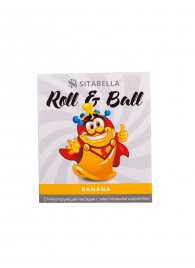 Стимулирующий презерватив-насадка Roll   Ball Banana - Sitabella - купить с доставкой в Тольятти