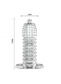 Закрытая прозрачная насадка Crystal sleeve - 12 см. - Erowoman-Eroman - в Тольятти купить с доставкой
