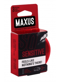 Ультратонкие презервативы в железном кейсе MAXUS Sensitive - 3 шт. - Maxus - купить с доставкой в Тольятти