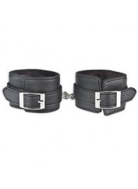 Черные фиксаторы для ног на цепи с мехом внутри - Lux Fetish - купить с доставкой в Тольятти