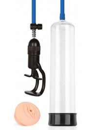 Прозрачная вакуумная помпа Sex Expert с насадкой-вагиной - Sex Expert - в Тольятти купить с доставкой