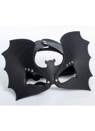 Черная кожаная маска на глаза  Летучая мышь - Sitabella - купить с доставкой в Тольятти