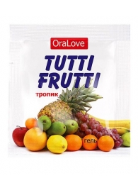 Пробник гель-смазки Tutti-frutti со вкусом тропических фруктов - 4 гр. - Биоритм - купить с доставкой в Тольятти