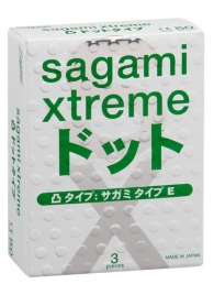 Презервативы Sagami Xtreme SUPER DOTS с точками - 3 шт. - Sagami - купить с доставкой в Тольятти