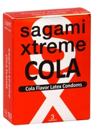 Ароматизированные презервативы Sagami Xtreme COLA - 3 шт. - Sagami - купить с доставкой в Тольятти