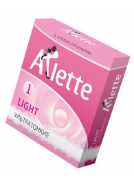 Ультратонкие презервативы Arlette Light - 3 шт. - Arlette - купить с доставкой в Тольятти