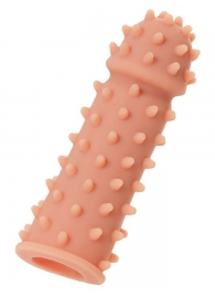 Телесная реалистичная насадка KOKOS Extreme Sleeve 03 с дополнительной стимуляцией - 12,7 см. - KOKOS - в Тольятти купить с доставкой