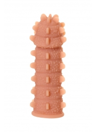 Телесная реалистичная насадка KOKOS Extreme Sleeve 04 с дополнительной стимуляцией - 12,7 см. - KOKOS - в Тольятти купить с доставкой