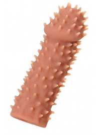 Телесная реалистичная насадка KOKOS Extreme Sleeve 07 с дополнительной стимуляцией - 12,7 см. - KOKOS - в Тольятти купить с доставкой