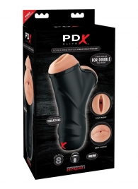 Мастурбатор в колбе с двумя тоннелями Double Penetration Vibrating Stroker - Pipedream - в Тольятти купить с доставкой