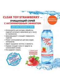 Очищающий спрей для игрушек CLEAR TOY Strawberry - 100 мл. - Биоритм - купить с доставкой в Тольятти