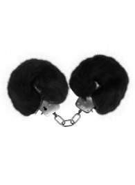 Черные меховые наручники Love с ключиками - Baile - купить с доставкой в Тольятти