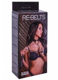 Черный поводок и чокер с кольцом Rada - Rebelts - купить с доставкой в Тольятти