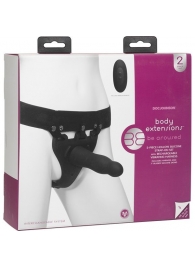 Черный полый вибрострапон Body Extensions BE Aroused - 17,78 см. - Doc Johnson - купить с доставкой в Тольятти