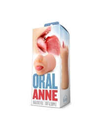 Телесный мастурбатор-ротик с язычком Oral Anne - Blush Novelties - в Тольятти купить с доставкой