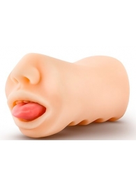 Телесный мастурбатор-ротик с язычком Oral Anne - Blush Novelties - в Тольятти купить с доставкой
