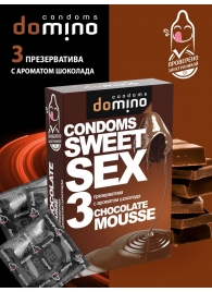 Презервативы для орального секса DOMINO Sweet Sex с ароматом шоколадного мусса - 3 шт. - Domino - купить с доставкой в Тольятти