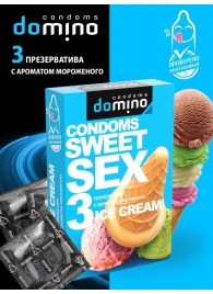 Презервативы для орального секса DOMINO Sweet Sex с ароматом мороженого - 3 шт. - Domino - купить с доставкой в Тольятти