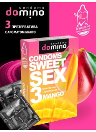 Презервативы для орального секса DOMINO Sweet Sex с ароматом манго - 3 шт. - Domino - купить с доставкой в Тольятти