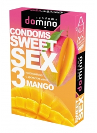 Презервативы для орального секса DOMINO Sweet Sex с ароматом манго - 3 шт. - Domino - купить с доставкой в Тольятти