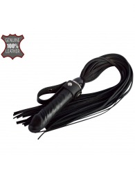 Черная плеть  Ковбой  с ручкой-фаллосом - 55 см. - Sitabella - купить с доставкой в Тольятти