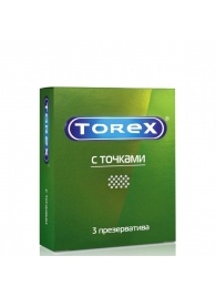 Текстурированные презервативы Torex  С точками  - 3 шт. - Torex - купить с доставкой в Тольятти