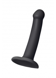 Черный фаллос на присоске Silicone Bendable Dildo S - 17 см. - Strap-on-me - купить с доставкой в Тольятти