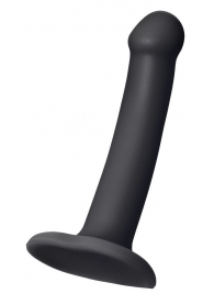 Черный фаллос на присоске Silicone Bendable Dildo S - 17 см. - Strap-on-me - купить с доставкой в Тольятти